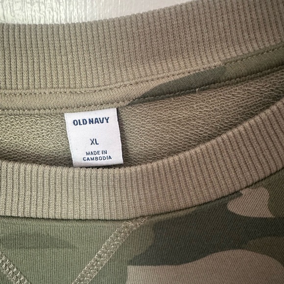 Old Navy Green Camo Long Sleeve Crew Neck Dress - Picture 3 of 4